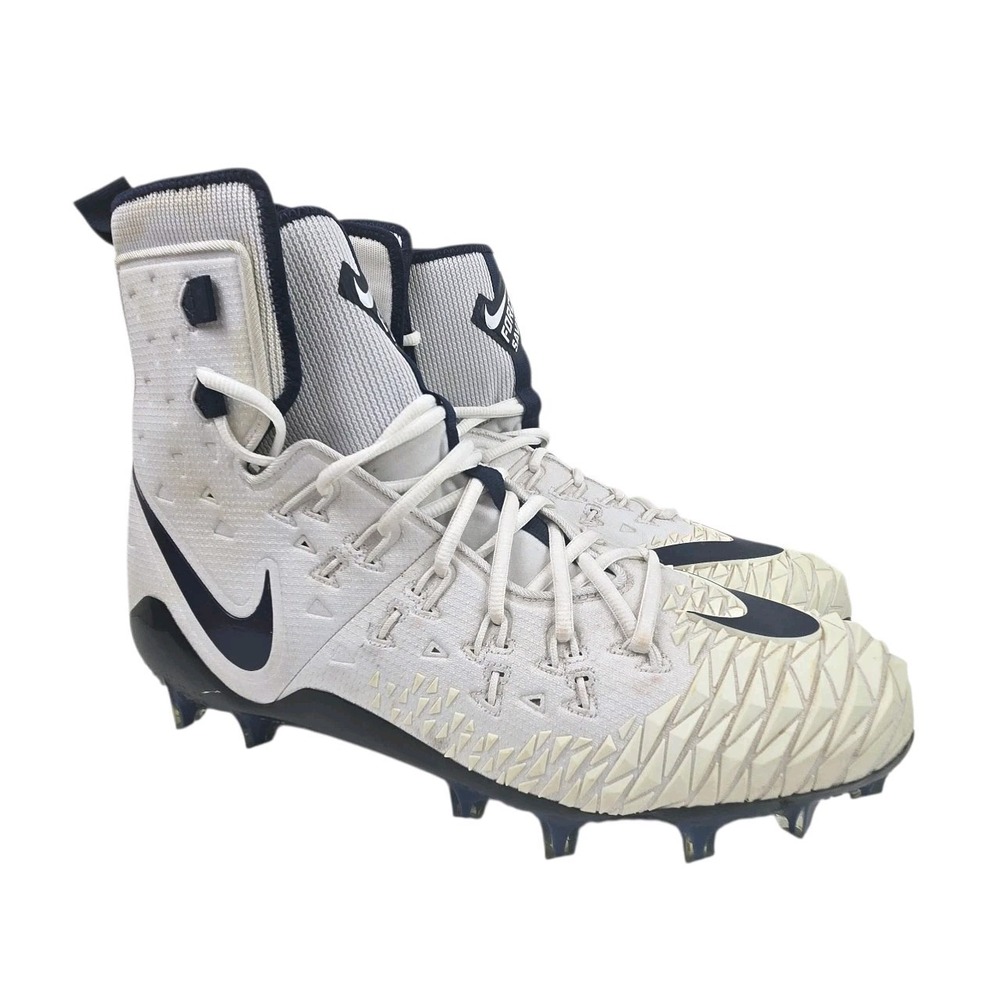Nike Force Savage Elite TD Football Cleats Men's 14 White Navy Blue 857063-155